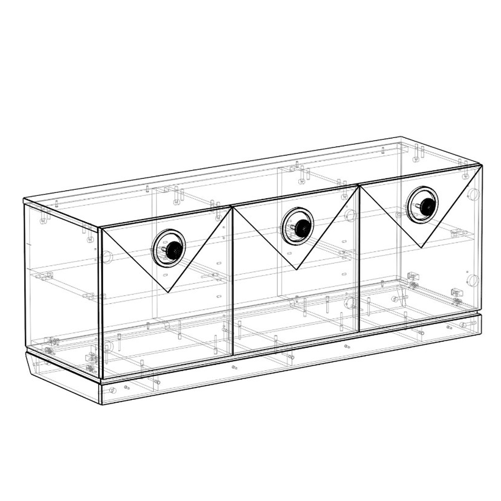 ТВ-тумба с 3-мя фактурными дверцами Satin Furniture в Грозном