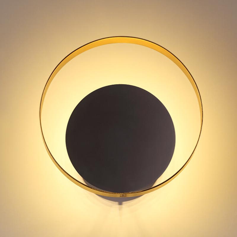 Бра Globo Ocular Sconce Circle Black Золотой Черный Бра Globo Ocular Sconce Circle Black Золотой Черный в Грозном | Loft Concept