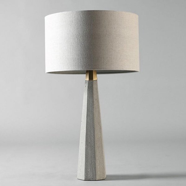 Настольная лампа Concrete Stone Table Lamp Tube Серый Настольная лампа Concrete Stone Table Lamp Tube Серый в Грозном | Loft Concept