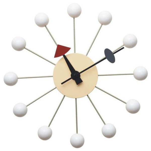 Часы George Nelson Ball Clock White Белый Часы George Nelson Ball Clock White Белый в Грозном | Loft Concept