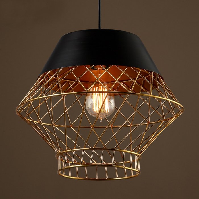 Подвесной светильник Golden Supro Cage Золотой Подвесной светильник Golden Supro Cage Золотой в Грозном | Loft Concept