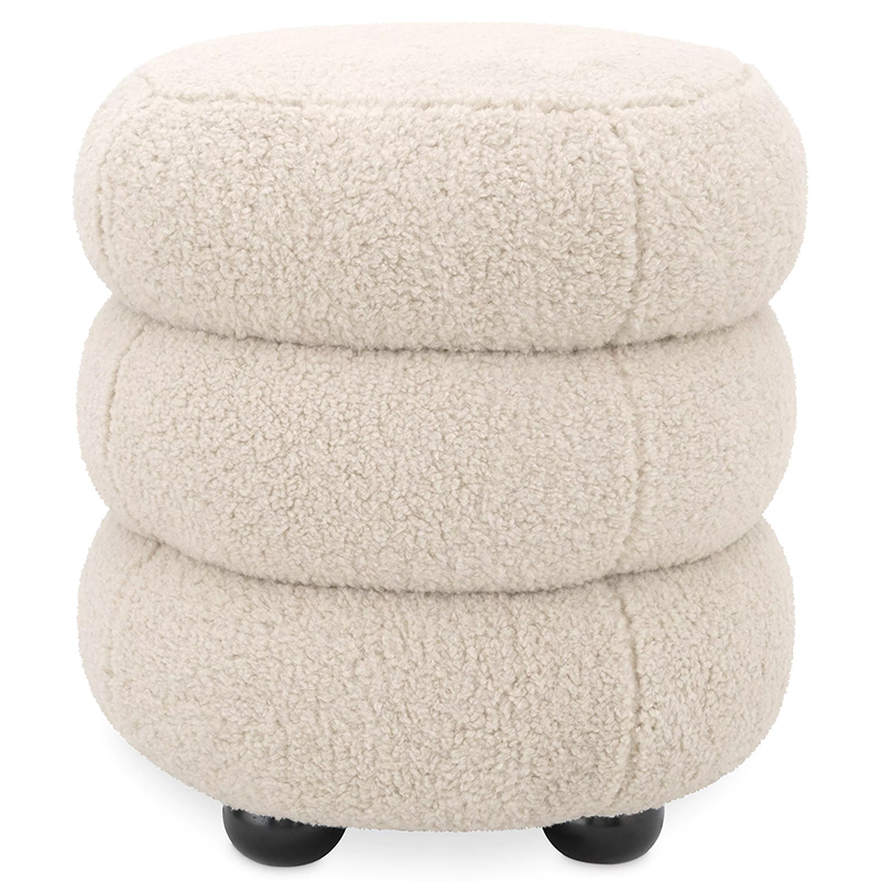 Пуф Eichholtz Stool Tulum Brisbane Cream Молочный Черный Пуф Eichholtz Stool Tulum Brisbane Cream Молочный Черный в Грозном | Loft Concept