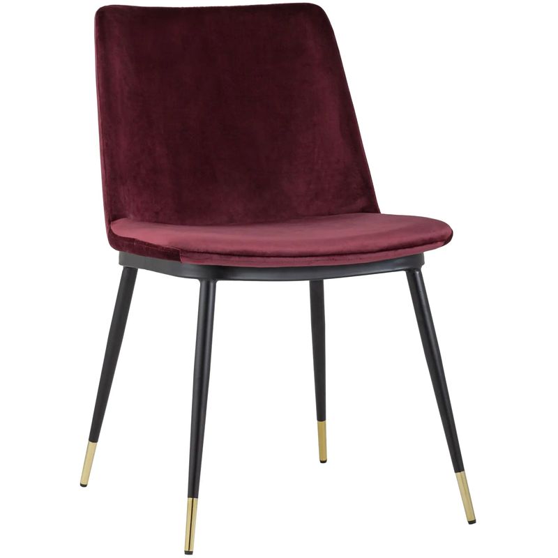 Стул Melissa Chair Вишневый Велюр Бургундский красный Черный Стул Melissa Chair Вишневый Велюр Бургундский красный Черный в Грозном | Loft Concept