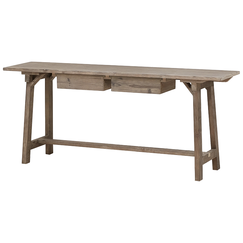 Консоль деревянная с ящиками Wood Jordan Console Table Коричневый Консоль деревянная с ящиками Wood Jordan Console Table Коричневый в Грозном | Loft Concept