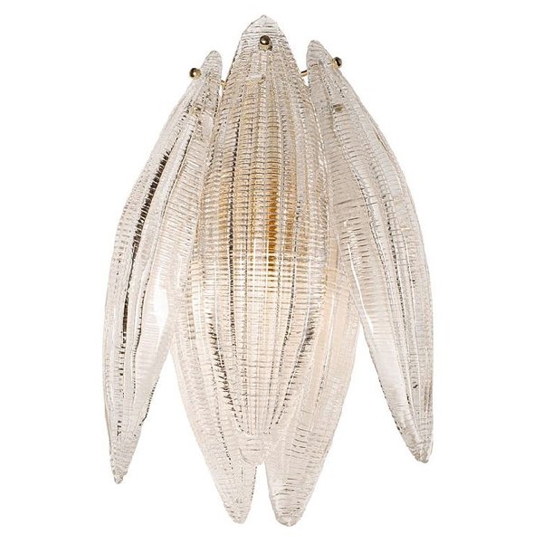 Бра Textured Glass Глянцевое золото Прозрачный (Transparent) Бра Textured Glass Глянцевое золото Прозрачный (Transparent) в Грозном | Loft Concept