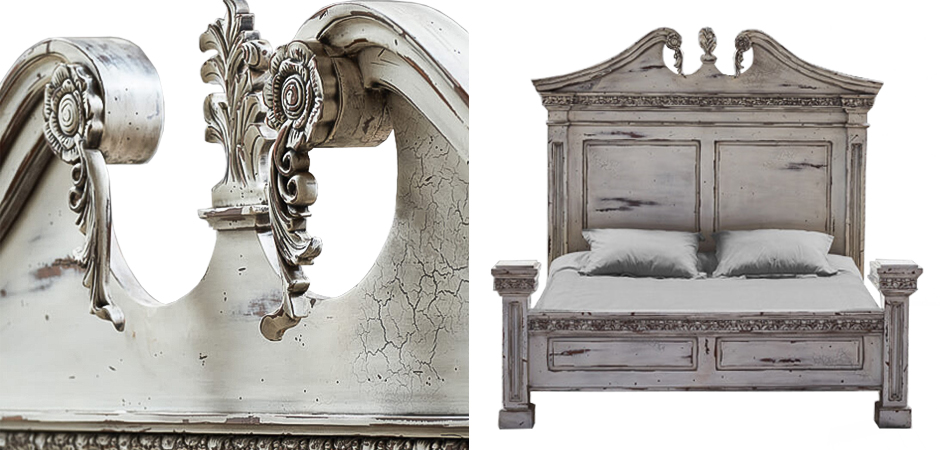 Кровать Gothic Style Bed White Кровать Gothic Style Bed White - Loft-Concept в Грозном