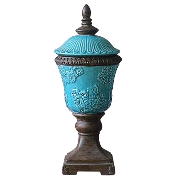 Кубок с крышкой керамика Turquoises Cup Бирюзовый Кубок с крышкой керамика Turquoises Cup Бирюзовый в Грозном | Loft Concept