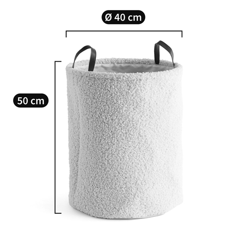 Корзина для белья из ткани букле Boucle Organizers Round в Грозном