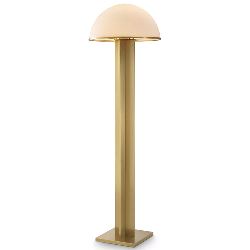 Торшер Eichholtz Floor Lamp Berkley Белое матовое стекло Латунь Торшер Eichholtz Floor Lamp Berkley Белое матовое стекло Латунь в Грозном | Loft Concept