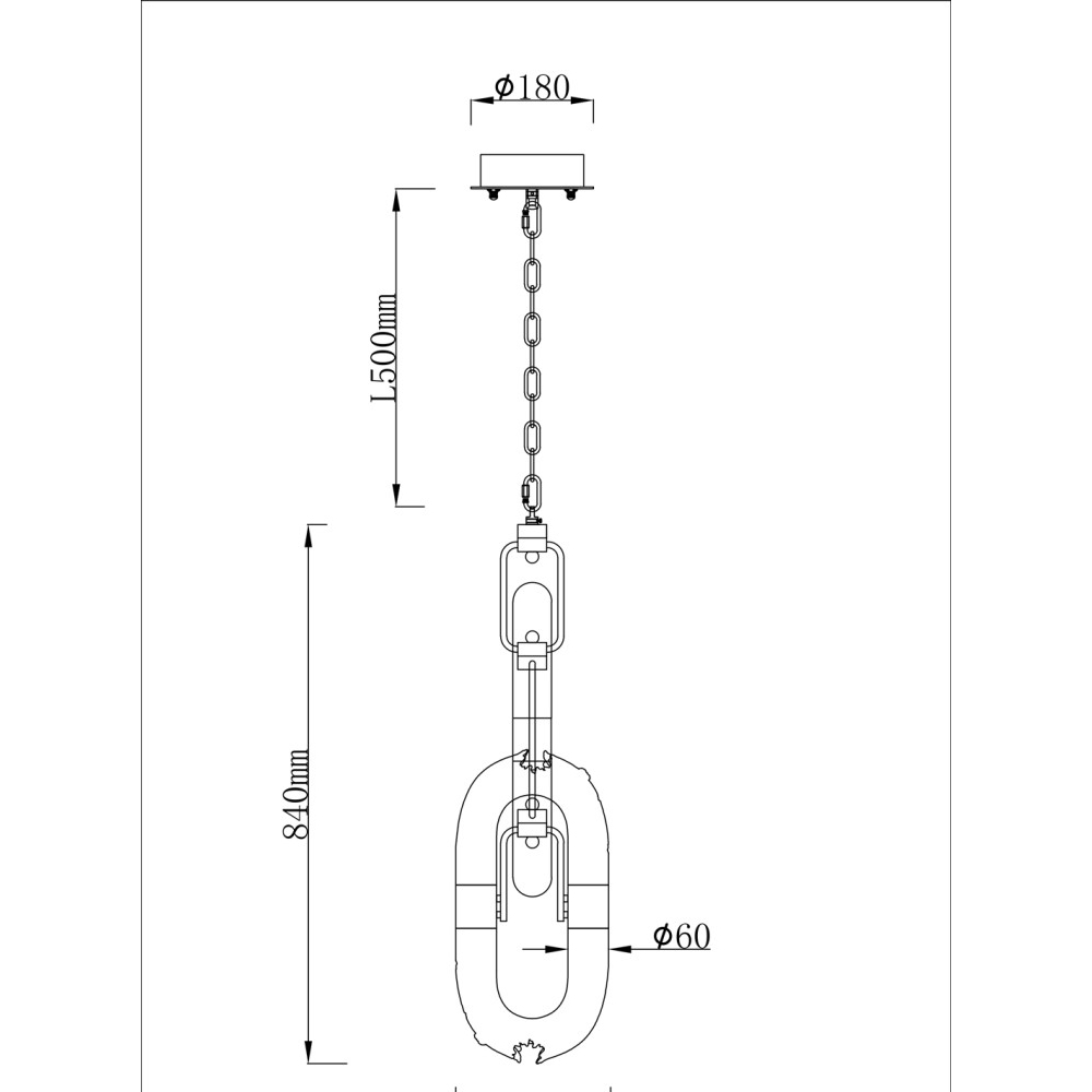 Подвесной светильник с овальными плафонами Fantasy Geometry в Грозном