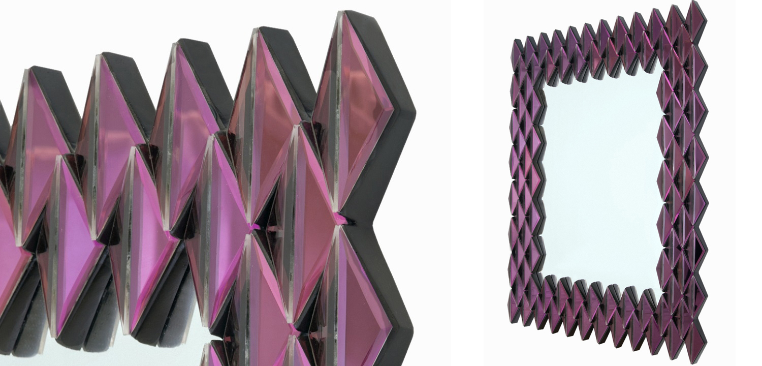 Зеркало Purple Rhombuses Mirror - фото