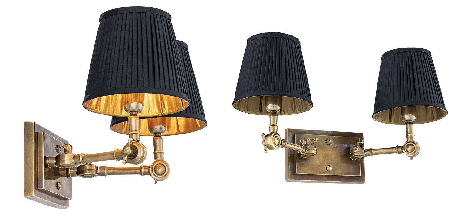 Бра Eichholtz Wall Lamp Wentworth Double Brass - фото