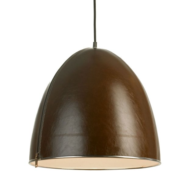 Подвесной светильник Leather Cone Brown Pendant Подвесной светильник Leather Cone Brown Pendant в Грозном | Loft Concept