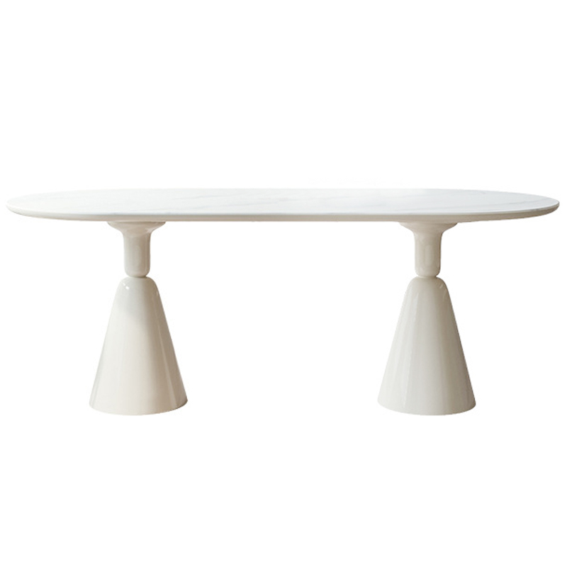 Обеденный стол Pion Dining Table Белый Белый Мрамор Bianco Обеденный стол Pion Dining Table Белый Белый Мрамор Bianco в Грозном | Loft Concept