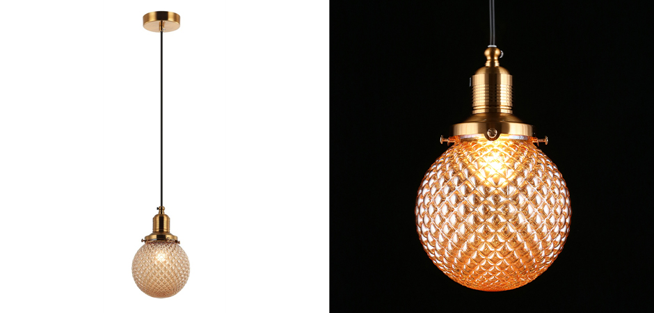Подвесной светильник Perforated Bubbles Янтарь Подвесной светильник Perforated Bubbles Янтарь - Loft-Concept в Грозном