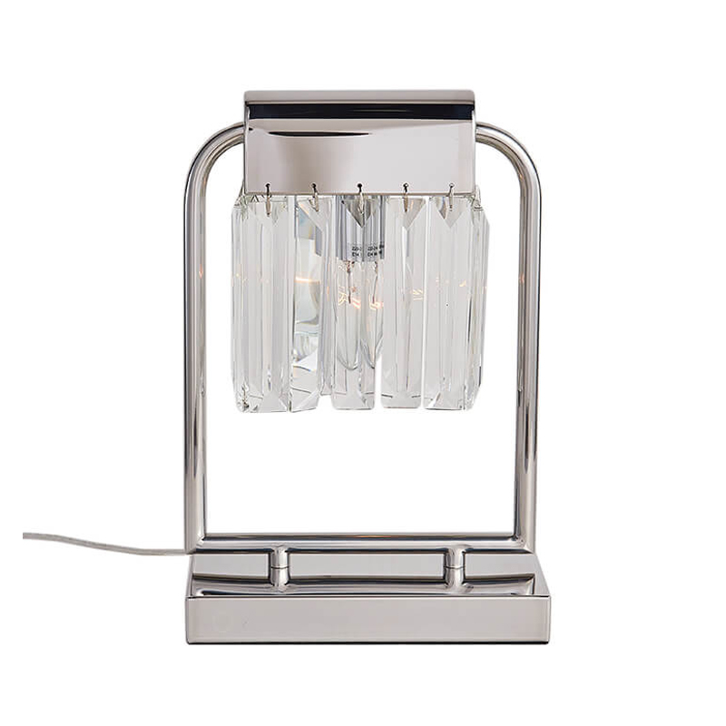 Настольная лампа Crystal Pendants chrome Прозрачное Стекло Хром Настольная лампа Crystal Pendants chrome Прозрачное Стекло Хром в Грозном | Loft Concept