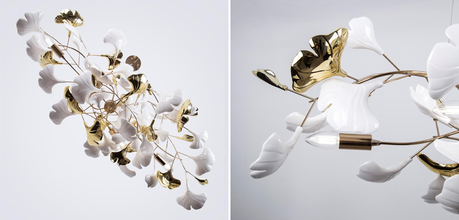 Большая люстра Wintery flover с Белыми декоративными плафонами Большая люстра Wintery flover с Белыми декоративными плафонами - Loft-Concept в Грозном