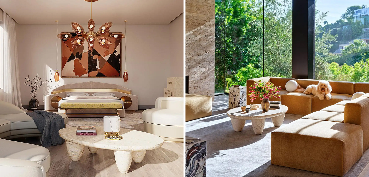 Кофейный стол Marble coffee table LUNARYS - фото