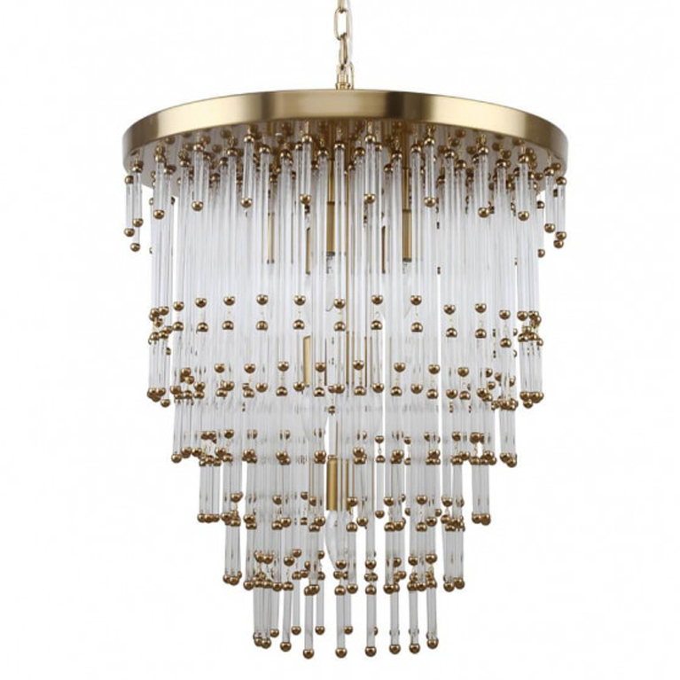 Люстра Restoration Hardware Luciano Chandelier 9 Латунь Прозрачный Люстра Restoration Hardware Luciano Chandelier 9 Латунь Прозрачный в Грозном | Loft Concept