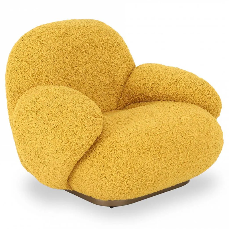 Кресло Chloe Yellow Armchair Желтый Золотой Кресло Chloe Yellow Armchair Желтый Золотой в Грозном | Loft Concept