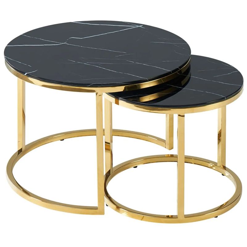 Столик кофейный Priestley Collection Duo столешница черный мрамор Черный Мрамор Nero Глянцевое золото Столик кофейный Priestley Collection Duo столешница черный мрамор Черный Мрамор Nero Глянцевое золото в Грозном | Loft Concept