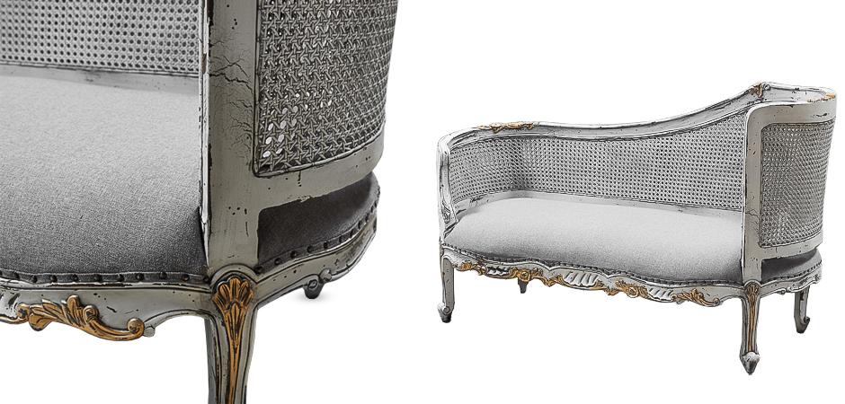 Кушетка Maria Antoinette Side Sofa Gray Кушетка Maria Antoinette Side Sofa Gray - Loft-Concept в Грозном