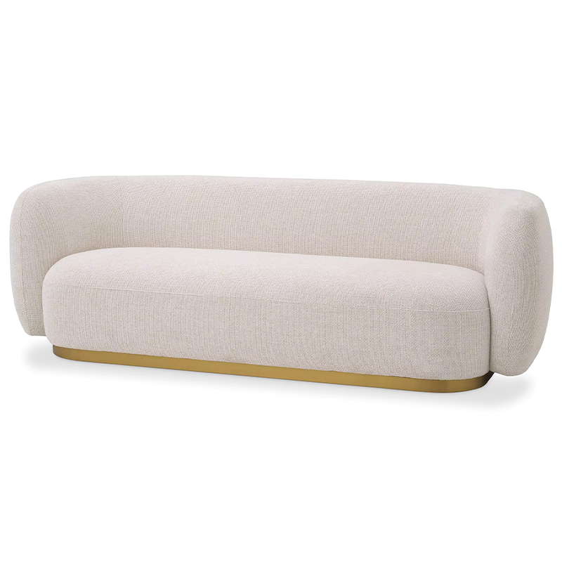 Диван Eichholtz Sofa Roxy Кремовый Латунь Диван Eichholtz Sofa Roxy Кремовый Латунь в Грозном | Loft Concept