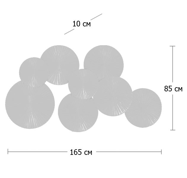 Арт-объект Apollo Gray Wall Plaque Disc в Грозном