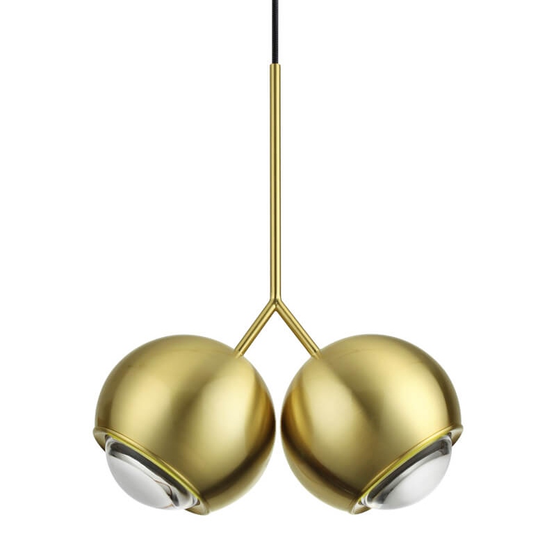 Подвесной светильник Ivor Pendant Double Gold Глянцевое золото Подвесной светильник Ivor Pendant Double Gold Глянцевое золото в Грозном | Loft Concept
