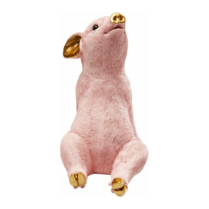 Статуэтка розовый поросенок Pink pig Розовый пастельный Золотой Статуэтка розовый поросенок Pink pig Розовый пастельный Золотой в Грозном | Loft Concept
