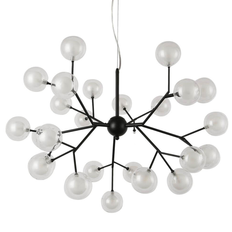 Люстра Berry Branch White Balls Черный Прозрачный Люстра Berry Branch White Balls Черный Прозрачный в Грозном | Loft Concept