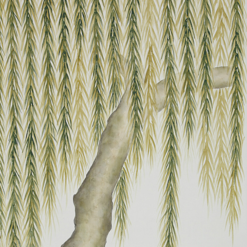 Обои ручная роспись Willow Original colourway on Bleached White dyed silk Обои ручная роспись Willow Original colourway on Bleached White dyed silk в Грозном | Loft Concept
