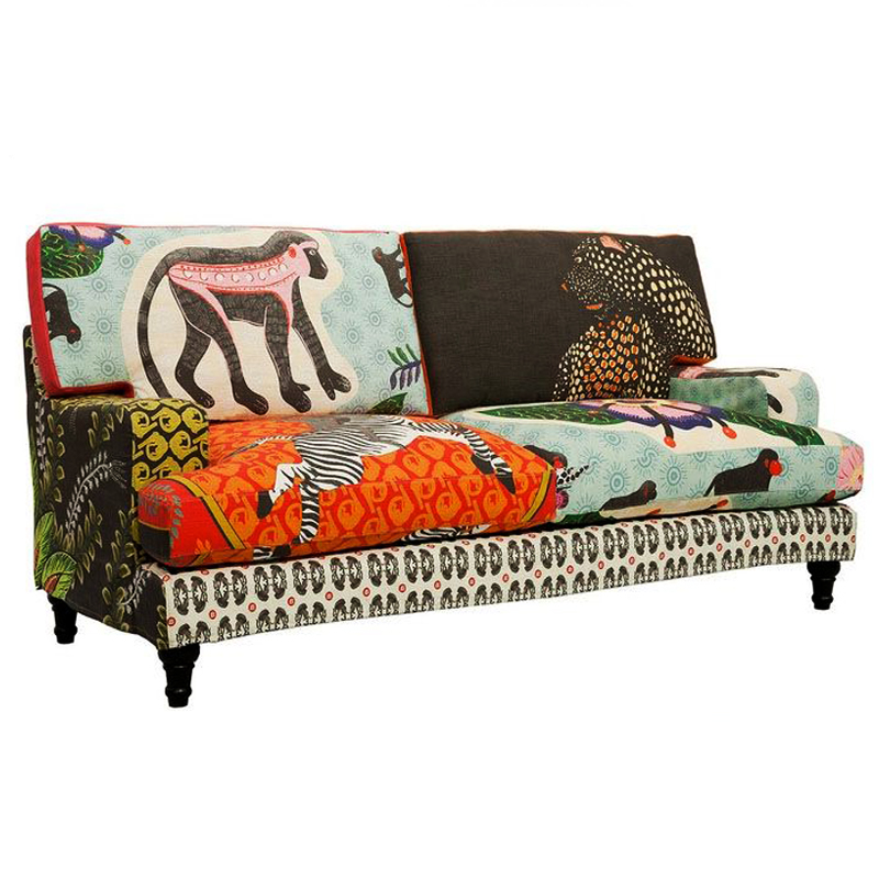 Диван с цветным принтом Qalakabusha Sofa Мульти Диван с цветным принтом Qalakabusha Sofa Мульти в Грозном | Loft Concept