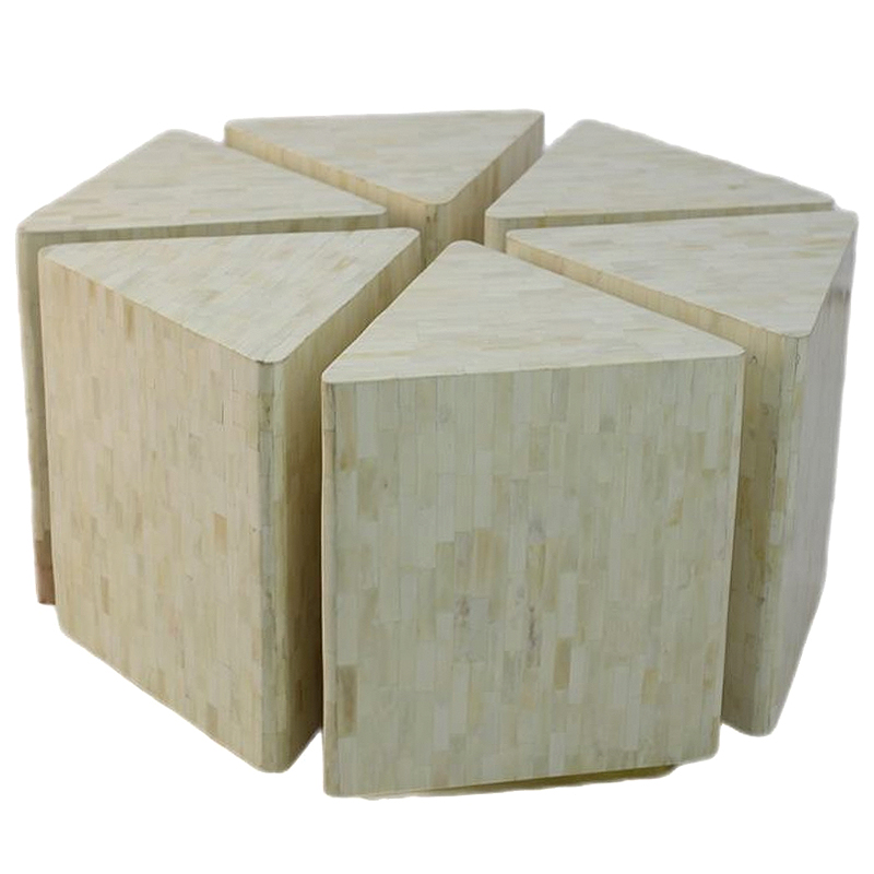 Модульный Кофейный Стол инкрустированный Костью BONE INLAY Coffee Table Бежевый Белый Модульный Кофейный Стол инкрустированный Костью BONE INLAY Coffee Table Бежевый Белый в Грозном | Loft Concept