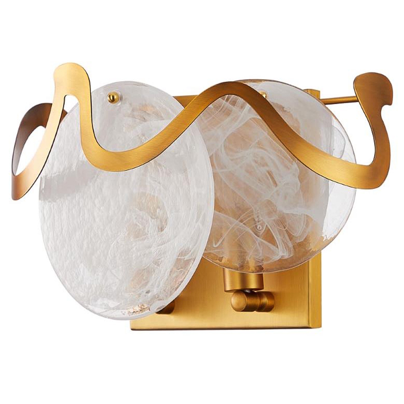 Бра Darden Wall Lamp Бронза Белый Бра Darden Wall Lamp Бронза Белый в Грозном | Loft Concept