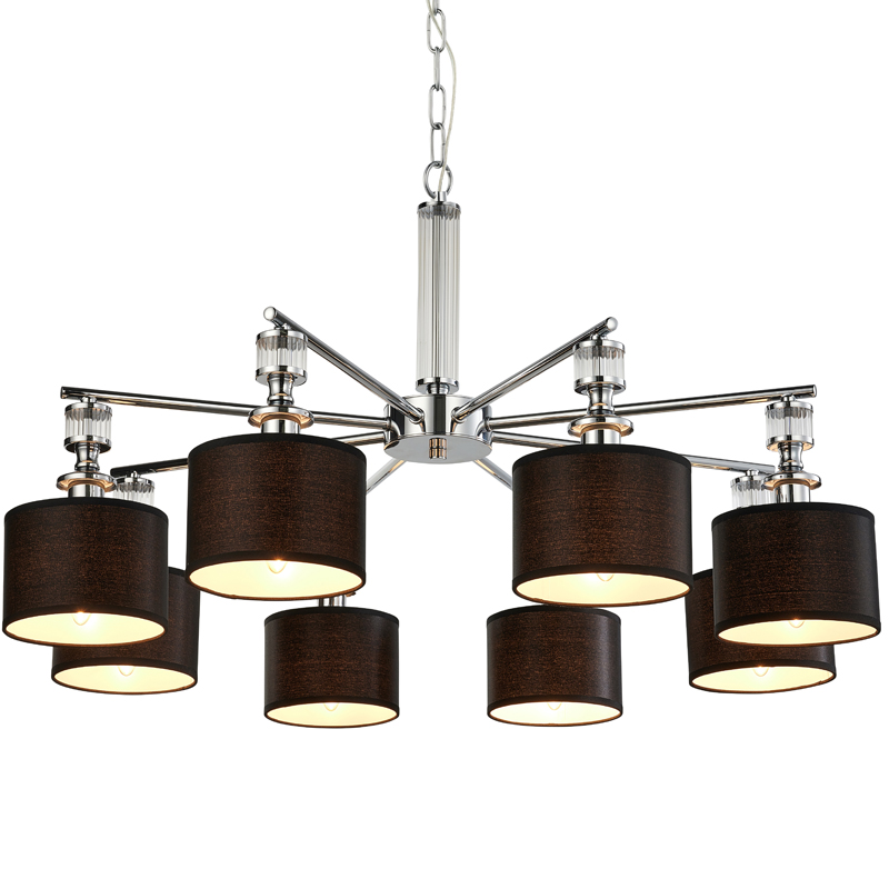 Люстра Isidora Chandelier Хром Серый Прозрачный Люстра Isidora Chandelier Хром Серый Прозрачный в Грозном | Loft Concept