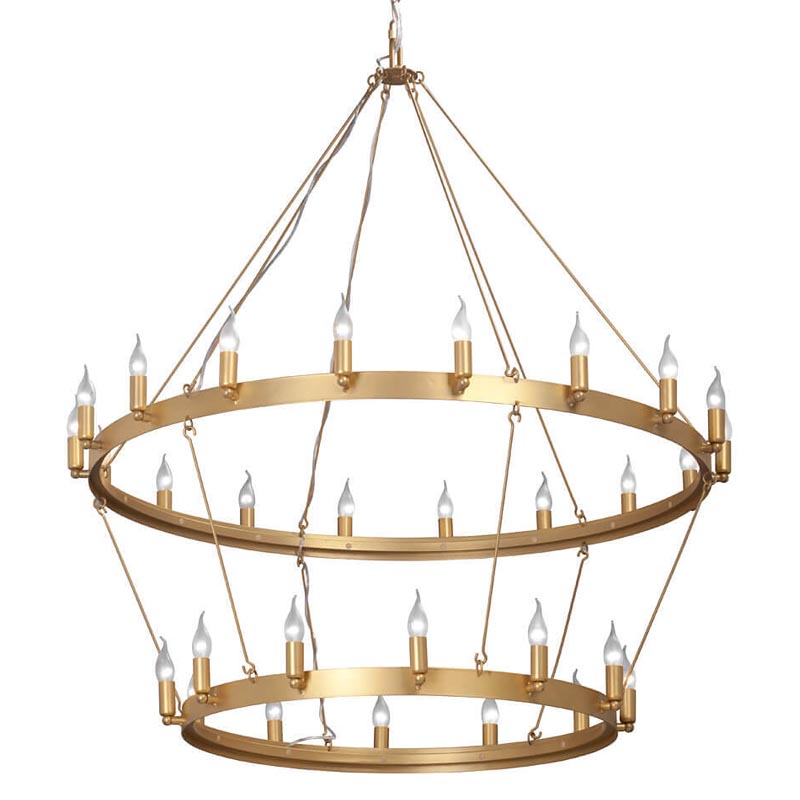 Люстра Camino Round Chandelier two tiers gold Золотой Люстра Camino Round Chandelier two tiers gold Золотой в Грозном | Loft Concept