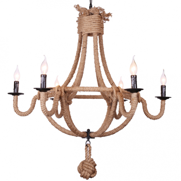 Люстра Loft Rope Chandelier Alegro 6 Черный Люстра Loft Rope Chandelier Alegro 6 Черный в Грозном | Loft Concept
