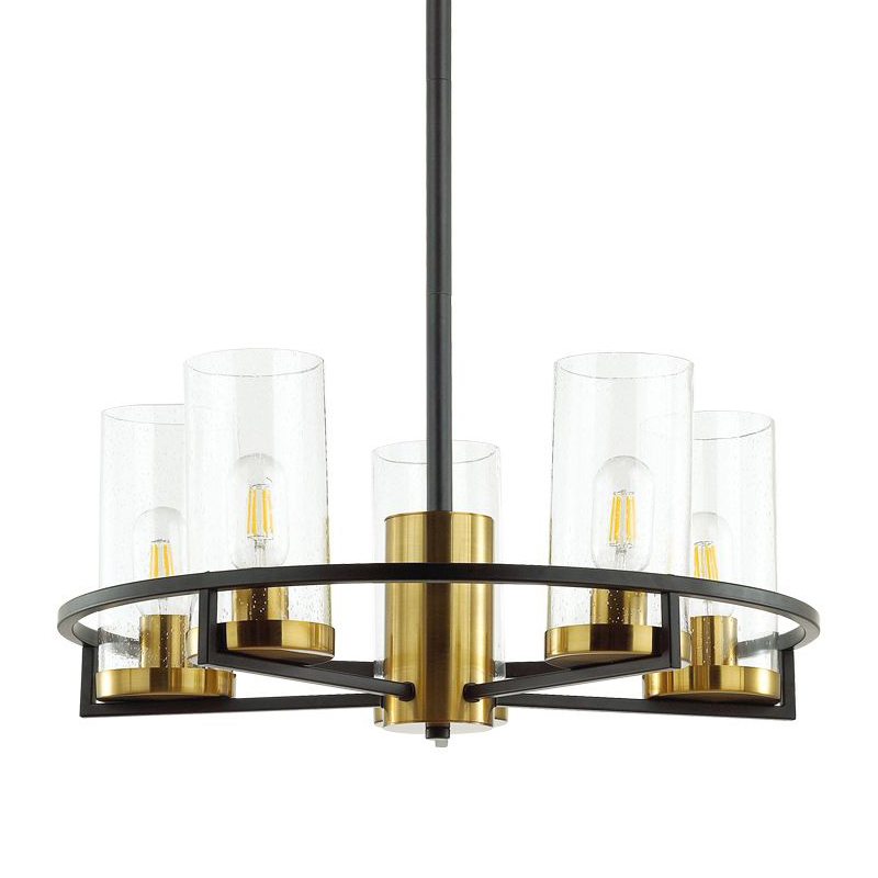 Люстра Goran chandelier 55 Черный Глянцевое золото Прозрачный Люстра Goran chandelier 55 Черный Глянцевое золото Прозрачный в Грозном | Loft Concept