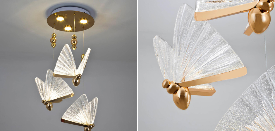 Тройной Подвесной Светильник Butterfly Тройной Подвесной Светильник Butterfly - Loft-Concept в Грозном