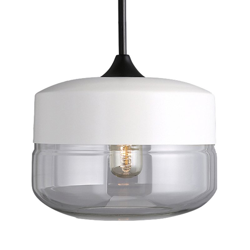 Подвесной светильник Hanglamp zwart glas White II Белый Прозрачное Стекло Подвесной светильник Hanglamp zwart glas White II Белый Прозрачное Стекло в Грозном | Loft Concept