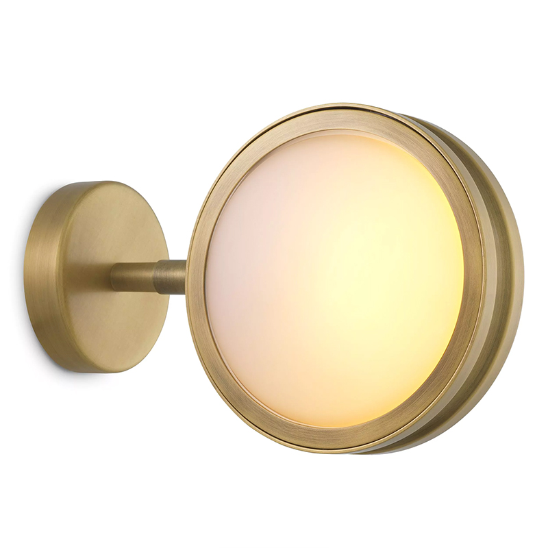 Бра Eichholtz Wall Lamp Blaize Латунь Белое матовое стекло Бра Eichholtz Wall Lamp Blaize Латунь Белое матовое стекло в Грозном | Loft Concept