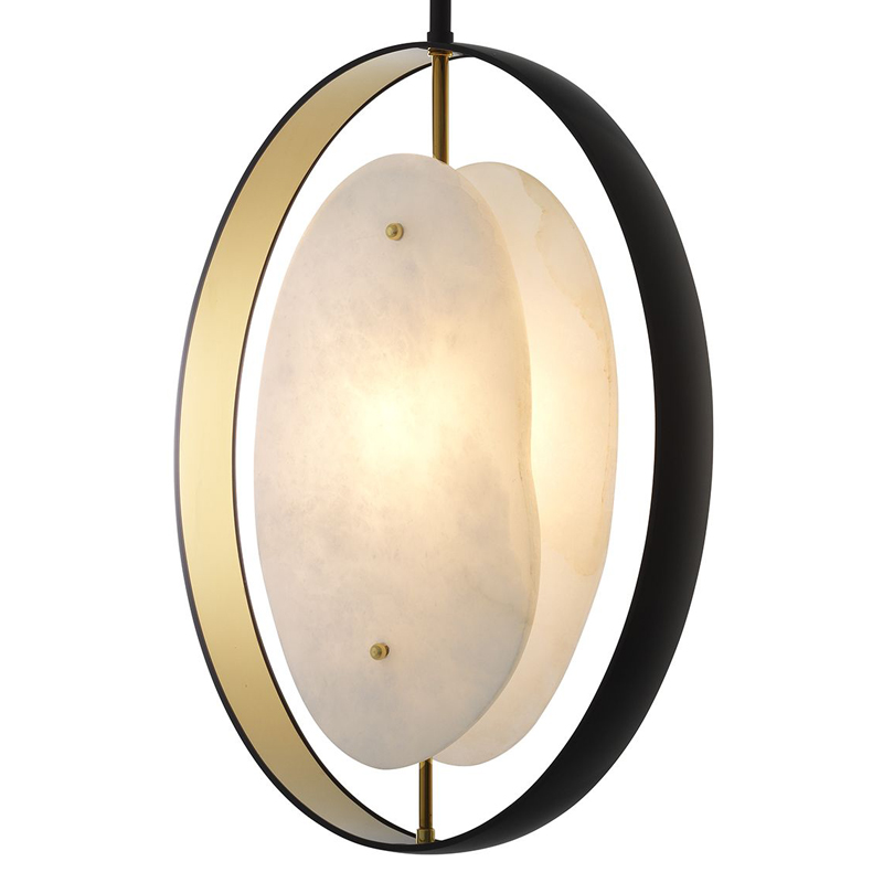 Подвесной светильник Eichholtz Chandelier Trissoni Черный Золотой Белый Подвесной светильник Eichholtz Chandelier Trissoni Черный Золотой Белый в Грозном | Loft Concept