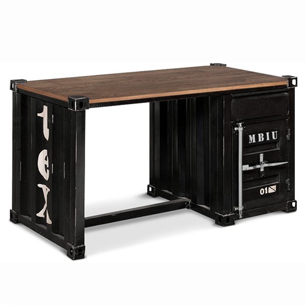 Письменный стол Metal & Oak Sea Container Desk Дуб темный Письменный стол Metal & Oak Sea Container Desk Дуб темный в Грозном | Loft Concept