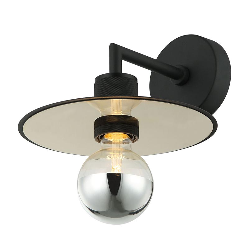 Бра Bruno Hat Black Wall Lamp Черный Золотой Бра Bruno Hat Black Wall Lamp Черный Золотой в Грозном | Loft Concept
