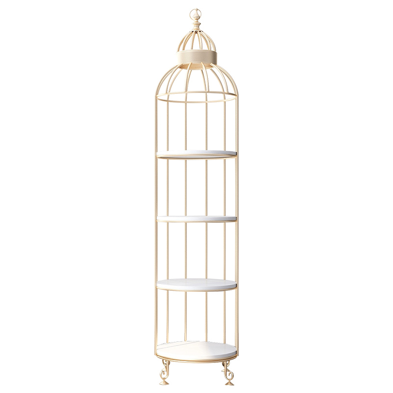 Стеллаж Cage Rack Circle gold Золотой Белый Стеллаж Cage Rack Circle gold Золотой Белый в Грозном | Loft Concept