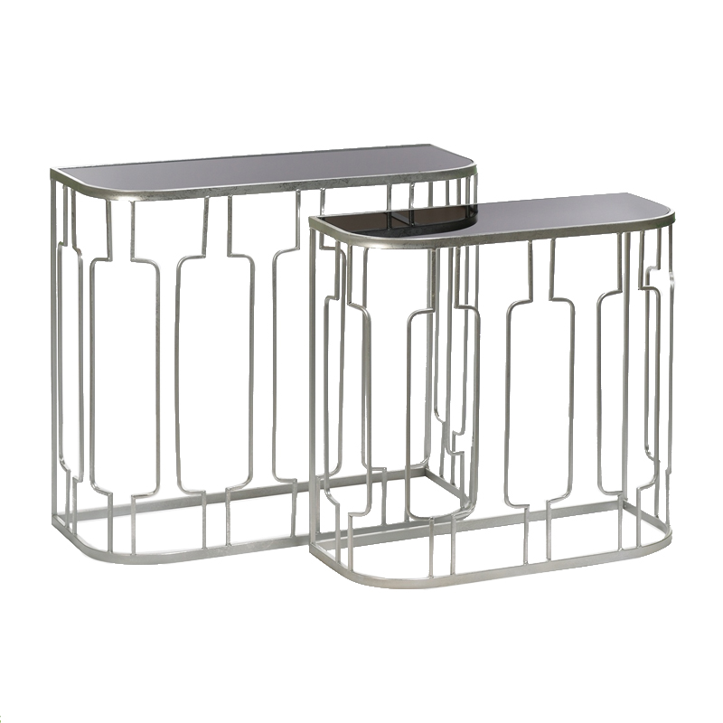 Консоль Frame Metallic Silver Серый Серебряный Консоль Frame Metallic Silver Серый Серебряный в Грозном | Loft Concept