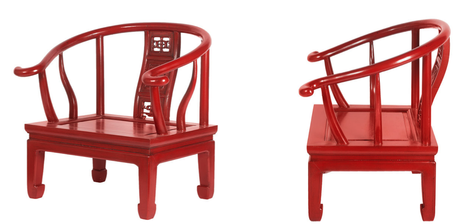 Кресло для медитации Chinese Armchair Red Кресло для медитации Chinese Armchair Red - Loft-Concept в Грозном