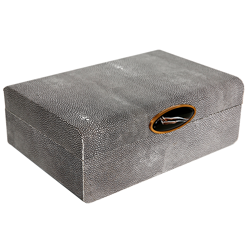 Шкатулка Stingray Box Серый Коричневый Латунь Шкатулка Stingray Box Серый Коричневый Латунь в Грозном | Loft Concept