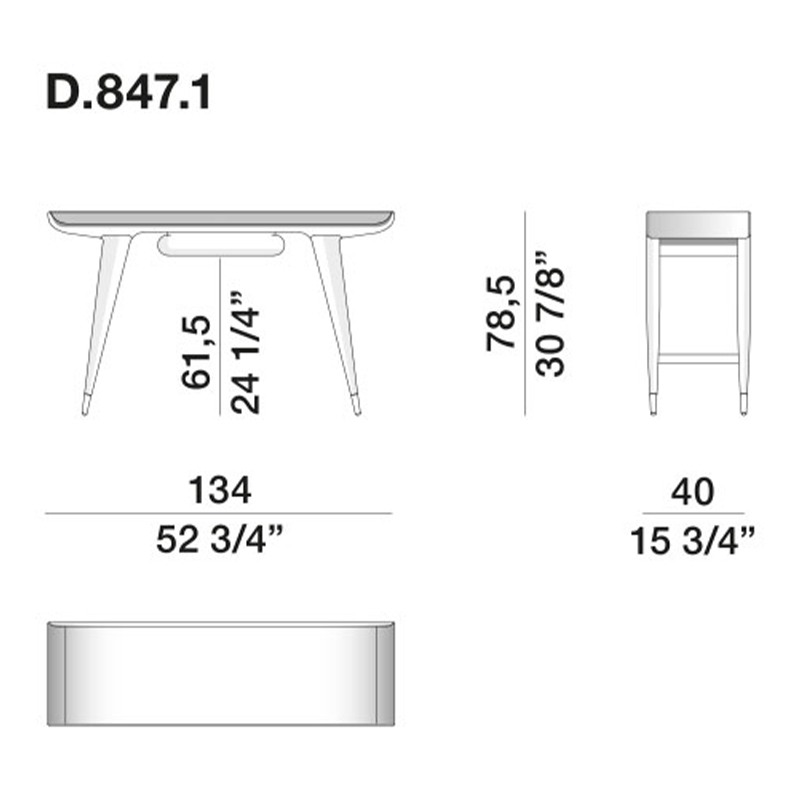 Дизайнерский рабочий стол из массива дерева Gio Ponti D.847.1 Writing Desk Дизайнерский рабочий стол из массива дерева Gio Ponti D.847.1 Writing Desk в Грозном